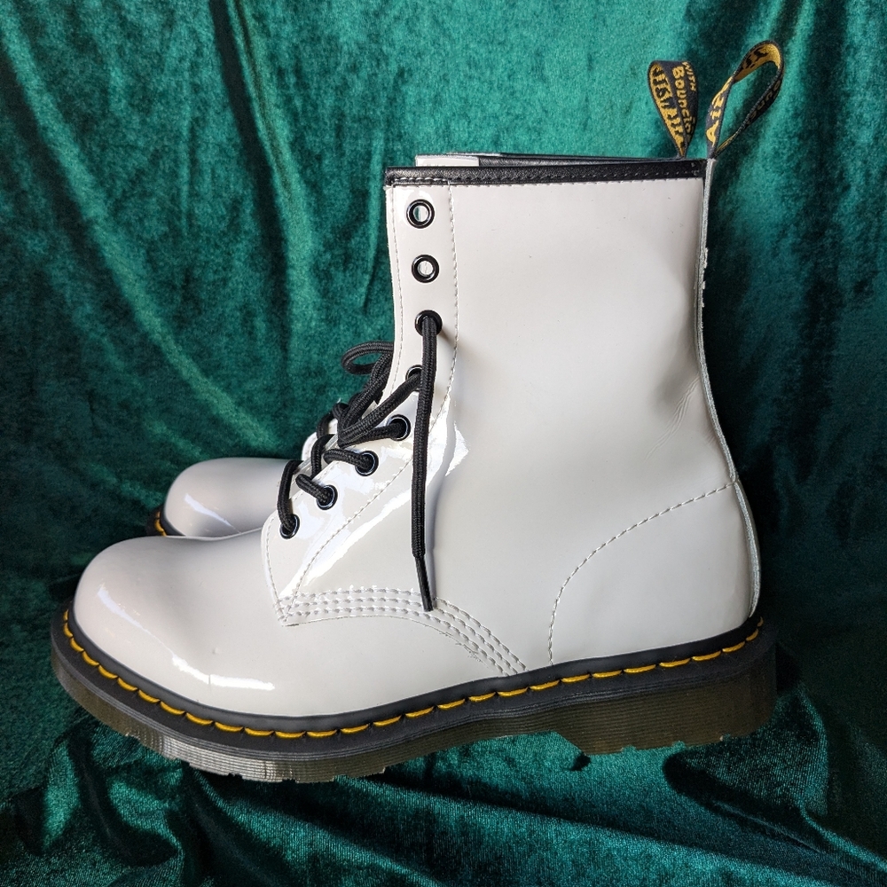 Dr. Martens Women's 1460 W Patent Leather 8Eye Boot - Picture 3 of 6